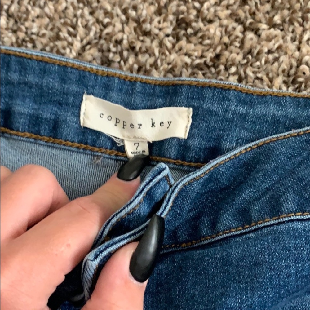 High waisted denim shorts